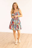 The Iris Ivory Floral Dress with Belt