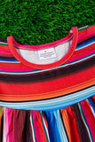 Serape Tunic with Pom Pom Sleeves