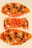 Halloween Trick or Treat Top Knotted Headband
