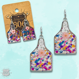 Pressed Flower Ear Tag Earring