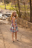 The Iris Ivory Floral Dress with Belt