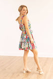 The Iris Ivory Floral Dress with Belt