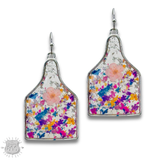 Pressed Flower Ear Tag Earring