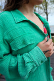 Quinn Double Gauze Oversized Button Shirt