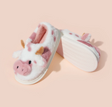 Pink Cow House Slippers