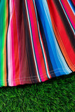 Serape Tunic with Pom Pom Sleeves