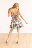 The Iris Ivory Floral Dress with Belt