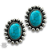 Western concho look post earrings