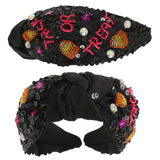 Halloween Trick or Treat Top Knotted Headband