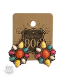 Decorative Stone Flower Earring