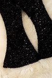 Black Sequins Bellbottoms