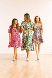 The Iris Ivory Floral Dress with Belt