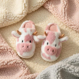 Pink Cow House Slippers
