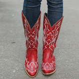 Women's Red Western Boots